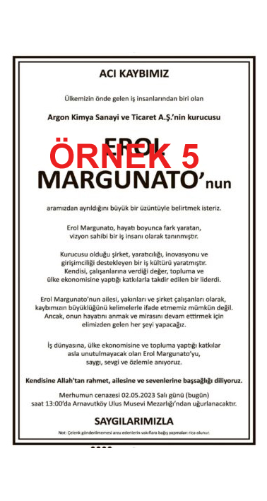 Başsağlığı İlanı