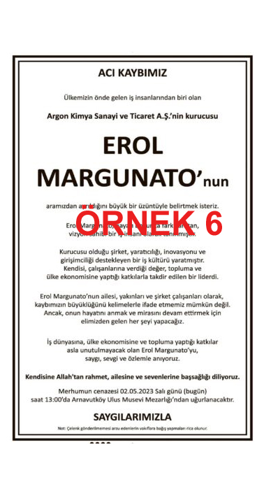 Başsağlığı İlanı
