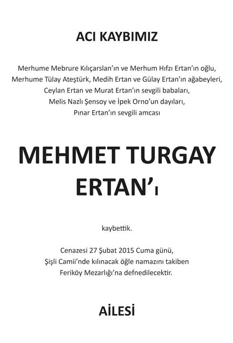 Vefat İlanı