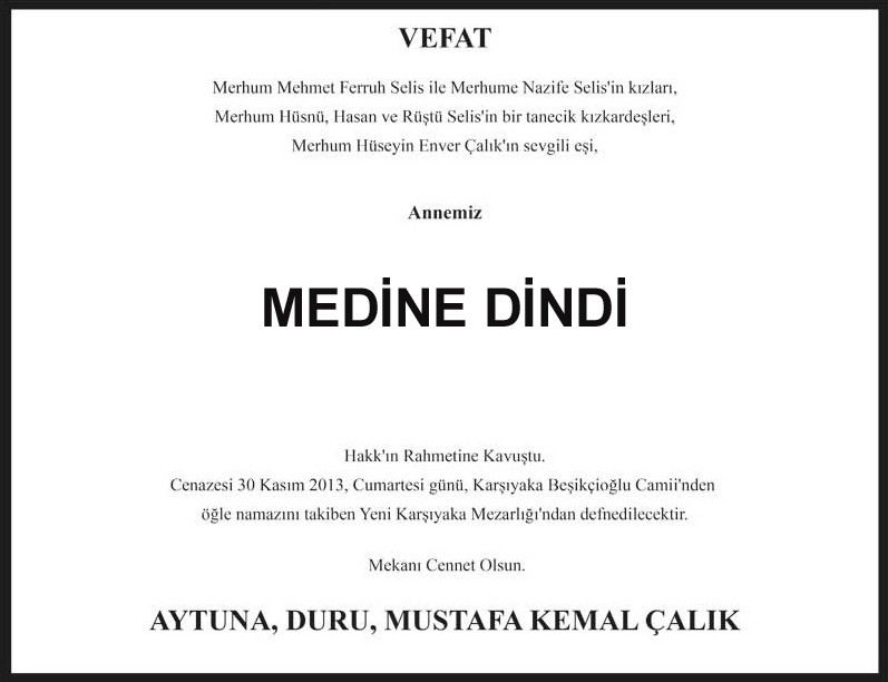 Vefat İlanı