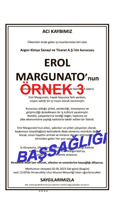 Başsağlığı İlanı